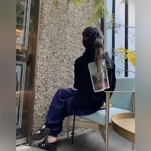 Designer Back Printed Cropped Oversized Fringed Jacket